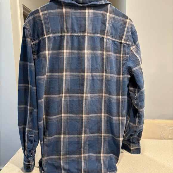 Eastern Mountain Sports Blue and Gray Flannel Shirt - Picture 2 of 7